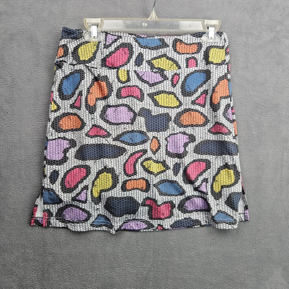 Golftini Jungle Juice Colorful Geometric Abstract Bunkers Golf Stretch Skort XS
